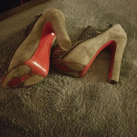 Christian Louboutin Snakeskin Boots - Picture 3 of 4